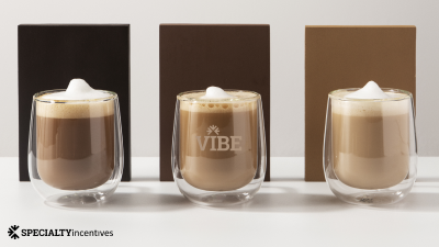 Coffee with branded cups