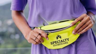 Woman wearing a branded bag