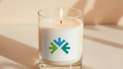 Branded candle holder