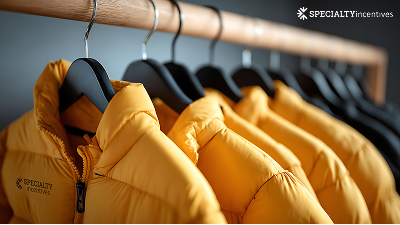 Winter coats on a rack