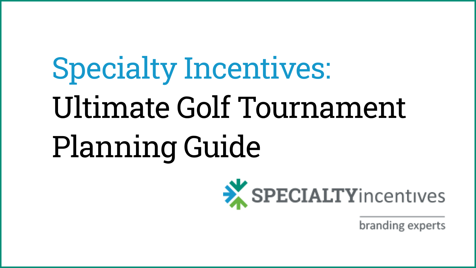 Specialty Incentives | eBook | Golf Day Guide